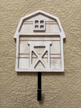 Rustic White Barn Wall Hook - Decorative Home Wall Decor